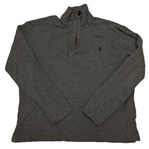 Polo Ralph Lauren 1/4 Zip Pullover Sweater Men's Large Gray 24x25 Boxy